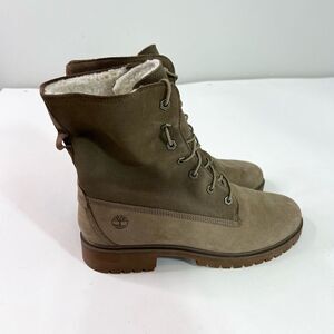 Timberland Boots Womens 11 Light Brown Jayne Fold Down Fleece Waterproof